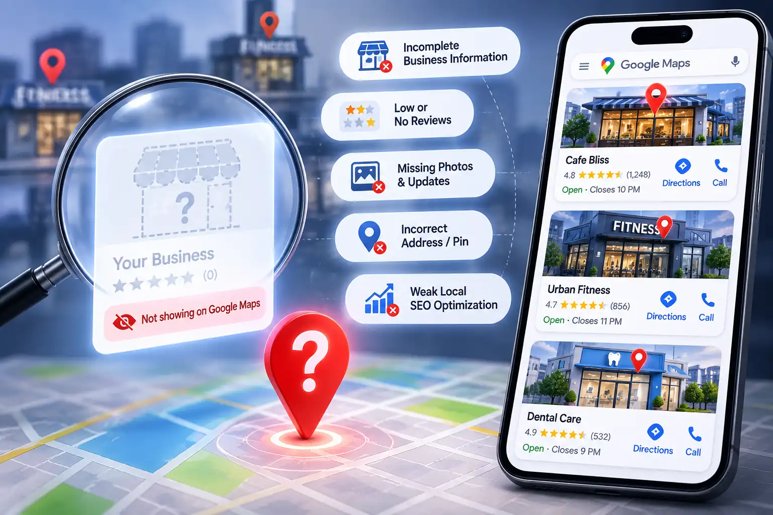 Google Maps local pack visibility for businesses